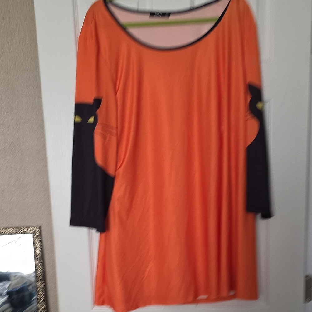 Lily Orange and Black Tunic Top